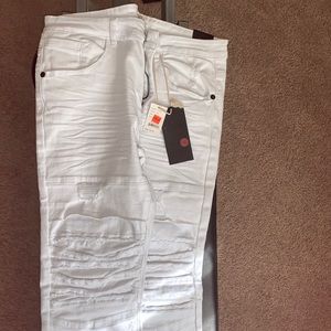 White unisex jeans